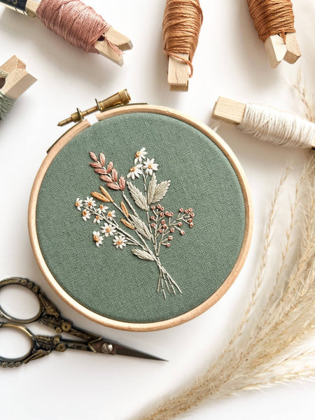 Mindful Mantra Embroidery: Summer Harvest Embroidery Kit - Daily Magic
