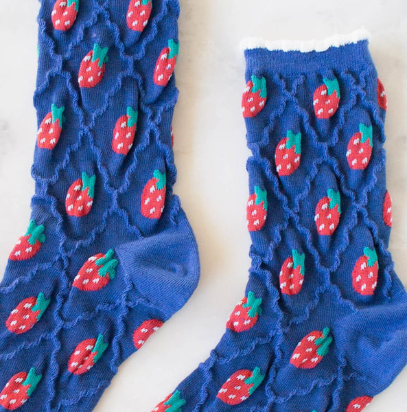 Retro Strawberry Socks - Daily Magic