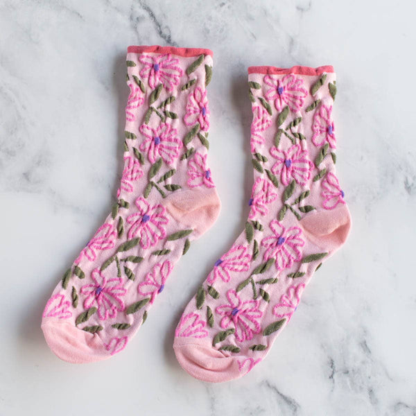 Vintage Inspired Floral Socks - Daily Magic