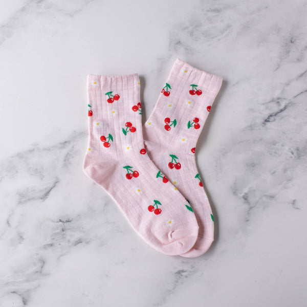 Fruit Casual Socks: Pink - Daily Magic
