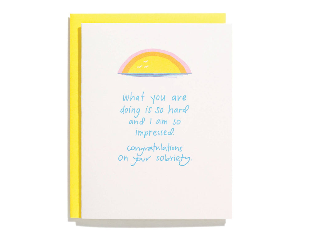 Impressed Sobriety - Letterpress Greeting Card - Daily Magic
