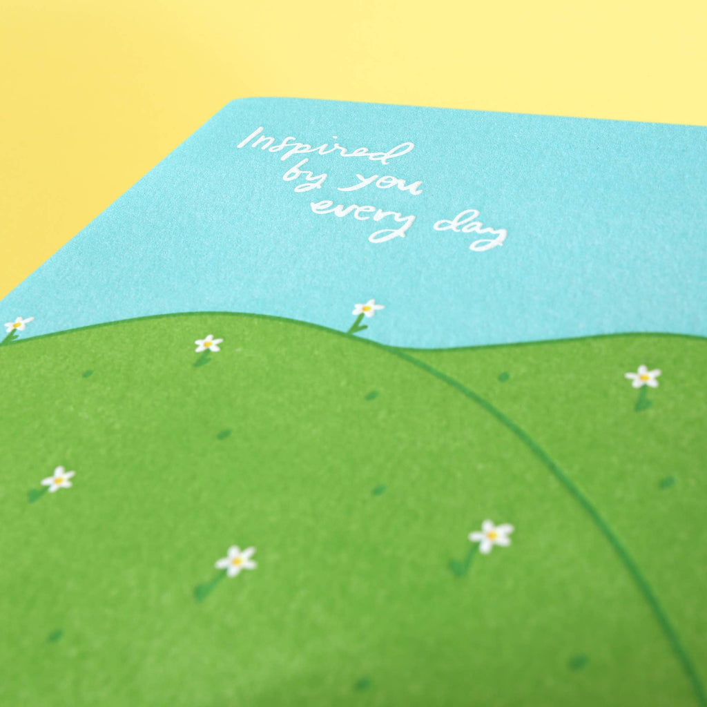 Inspired Hills - Letterpress Greeting Card - Daily Magic