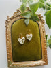 Secret Garden Porcelain Heart Earrings - Daily Magic