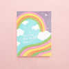 So Glad You Were Born Rainbow - Letterpress Greeting Card - Daily Magic