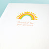 Thankful Rainbow - Letterpress Greeting Card - Daily Magic