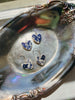 Toile Flower Garden Porcelain Heart Earrings - Daily Magic
