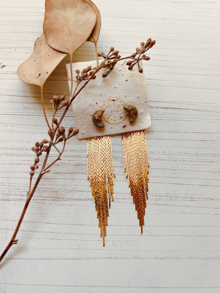 Celestial Stud with Removable Gold Fringe Chandelier Jacket - Daily Magic