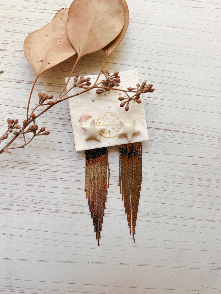 Celestial Stud with Removable Gold Fringe Chandelier Jacket - Daily Magic