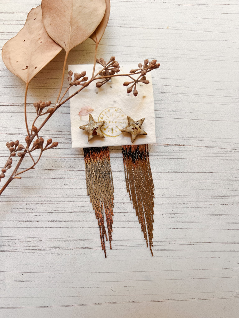 Celestial Stud with Removable Gold Fringe Chandelier Jacket - Daily Magic