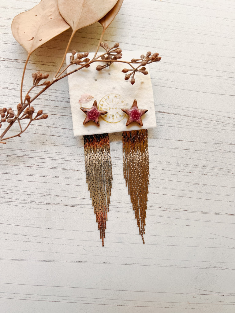 Celestial Stud with Removable Gold Fringe Chandelier Jacket - Daily Magic