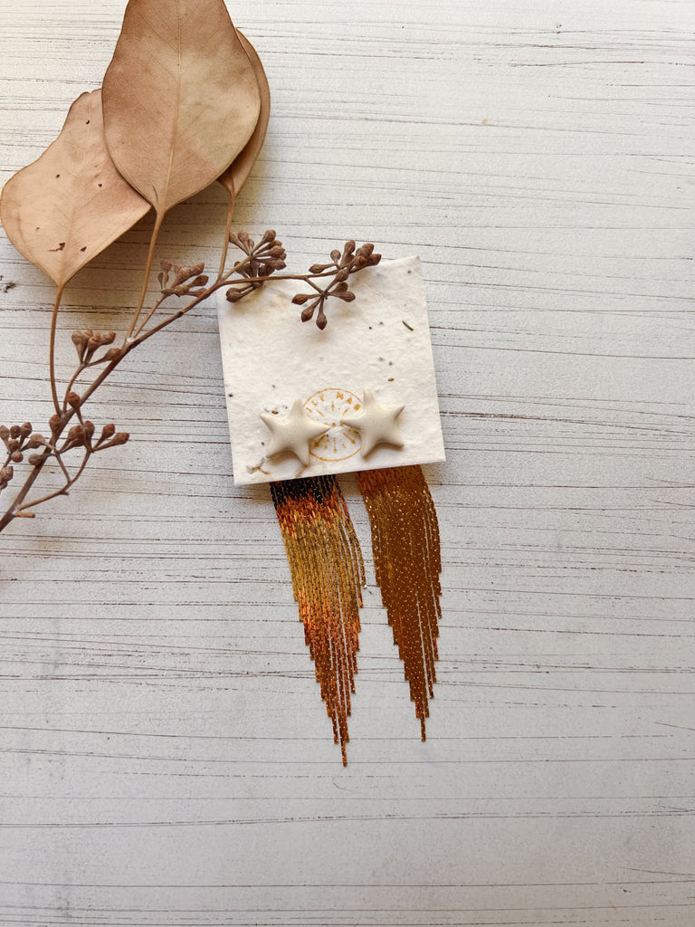 Celestial Stud with Removable Gold Fringe Chandelier Jacket - Daily Magic