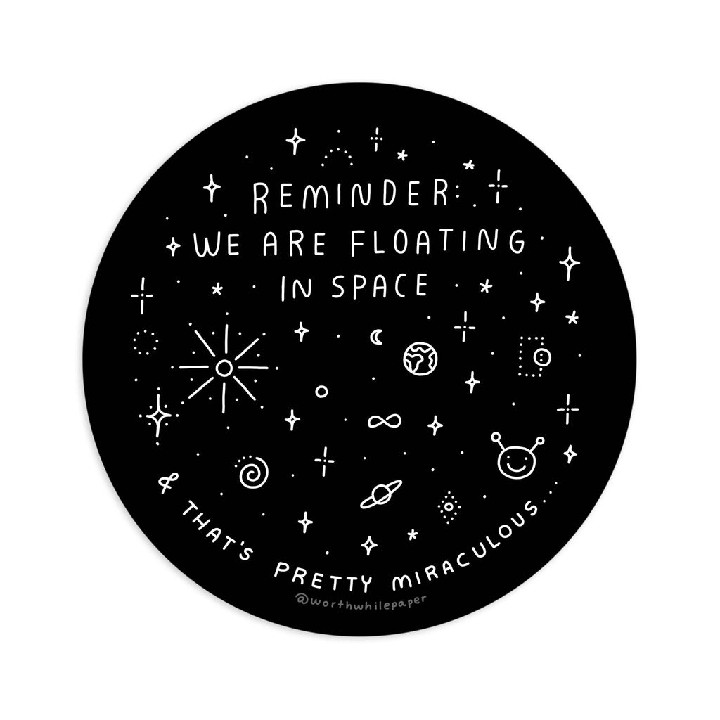 Floating in Space Decorative Vinyl Sticker - Daily Magic