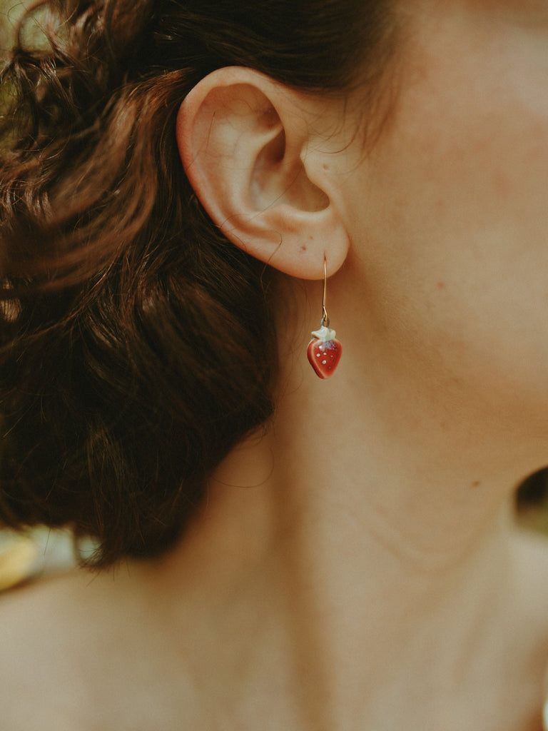 Fruit Dangle Earrings with Gold Details - Daily Magic