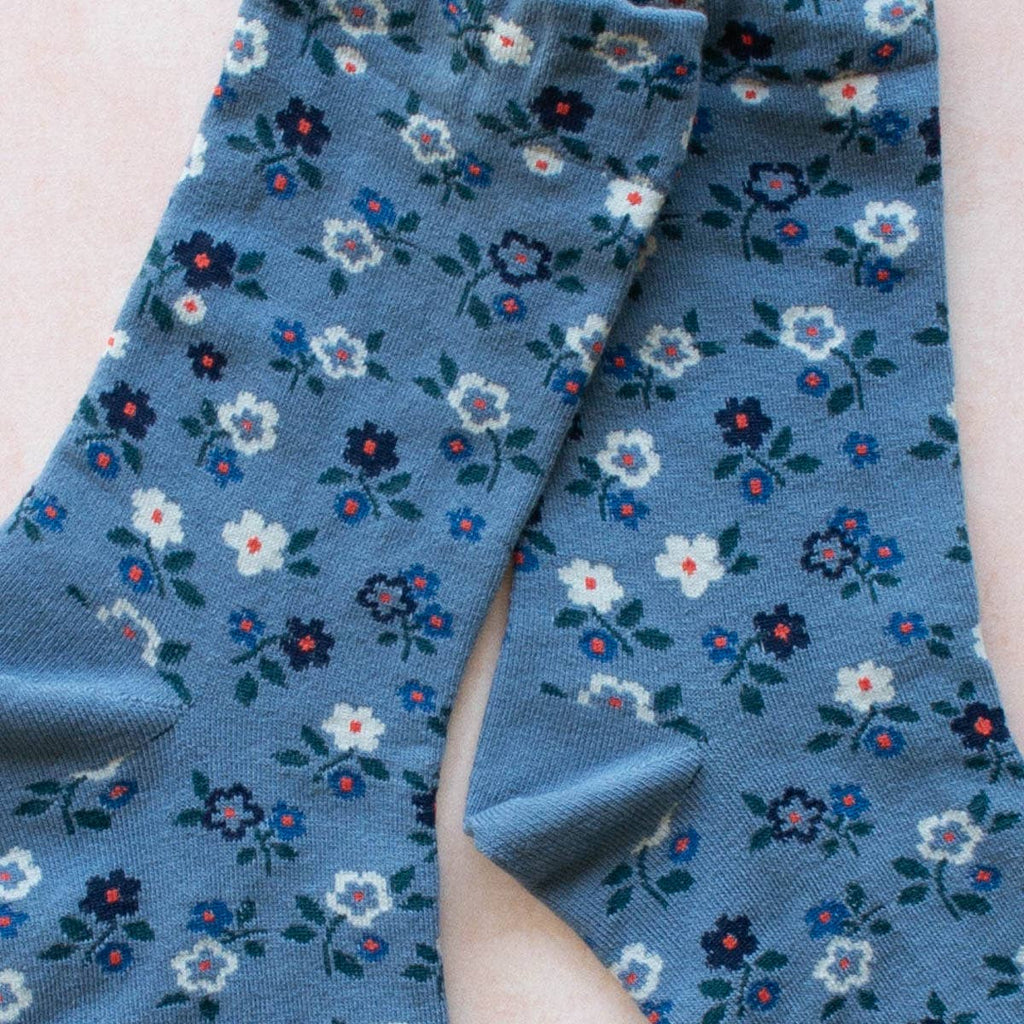 Garden Flower Socks: Blue - Daily Magic