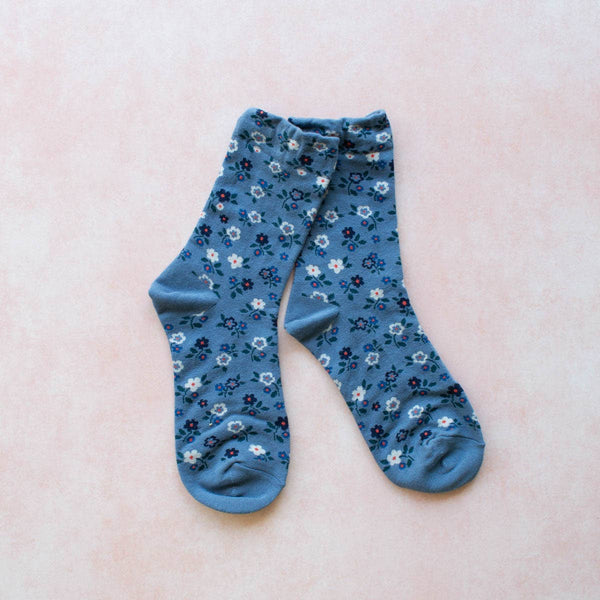 Garden Flower Socks: Blue - Daily Magic