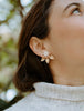 Gilded Garden: Poinsettia Flower Studs with Gold Leaf Jacket - 3-in-1 Versatility for The Holidays - Daily Magic