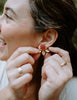 Gilded Garden: Poinsettia Flower Studs with Gold Leaf Jacket - 3-in-1 Versatility for The Holidays - Daily Magic