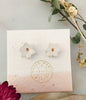 Gilded Garden: Porcelain Flower Studs with Gold Details - Daily Magic