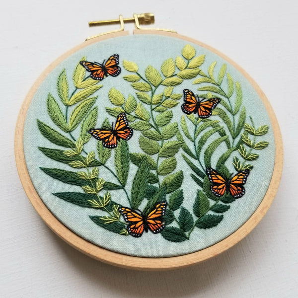 Jessica Long Embroidery: "Love Grows" Butterfly Embroidery Kit - Daily Magic