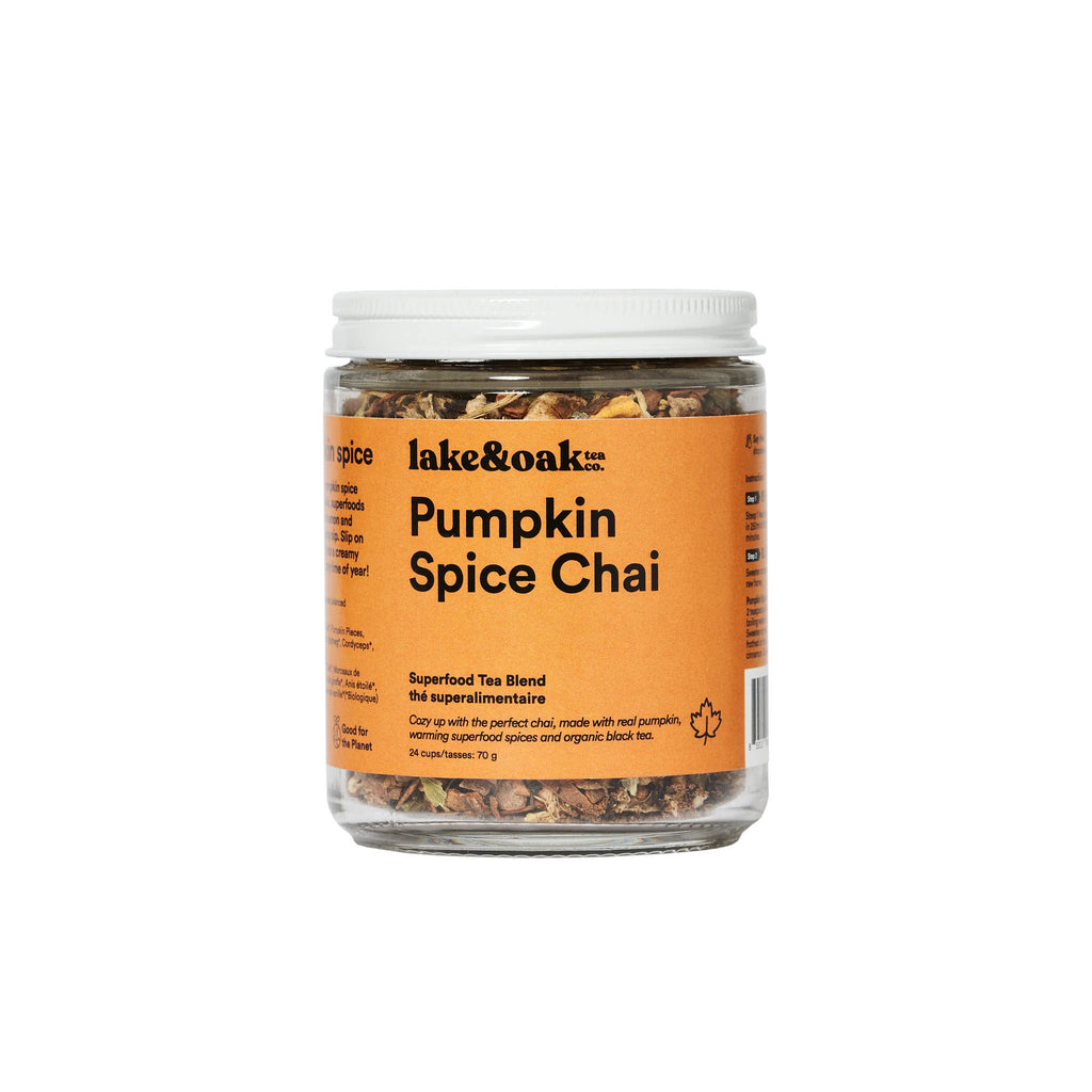 Pumpkin Spice Chai - Superfood Tea Blend: Retail Glass Jar - Daily Magic