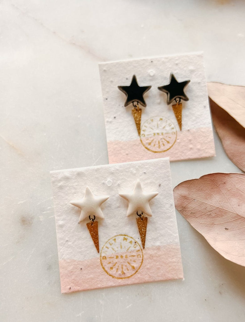 Sparkle Star Porcelain Stud - Daily Magic