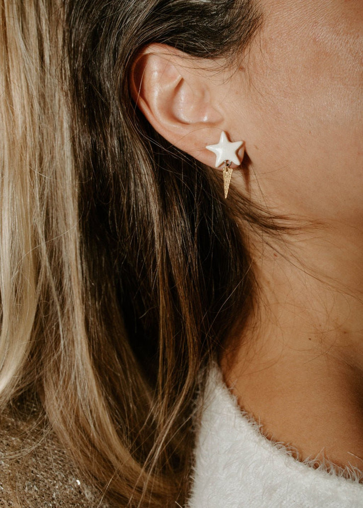 Sparkle Star Porcelain Stud - Daily Magic