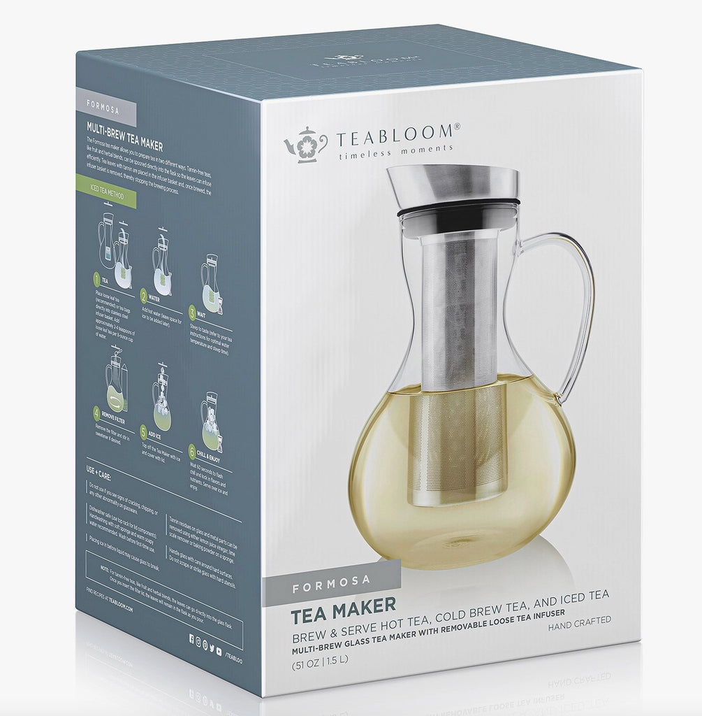 Teabloom Multi-brew Glass Teapot + Kettle + Pitcher (51 Oz) - Daily Magic